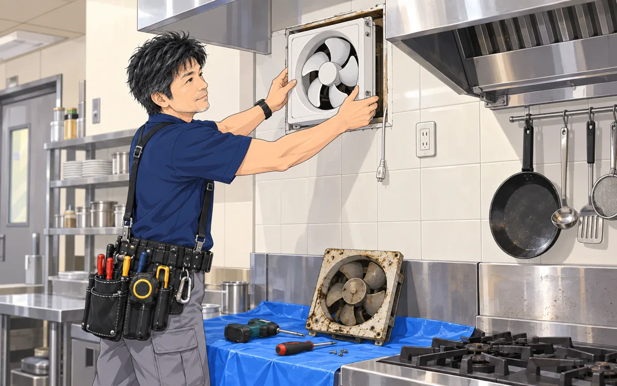 静岡県の換気扇取り付け交換工事はひでさん空調工房.comの挿絵